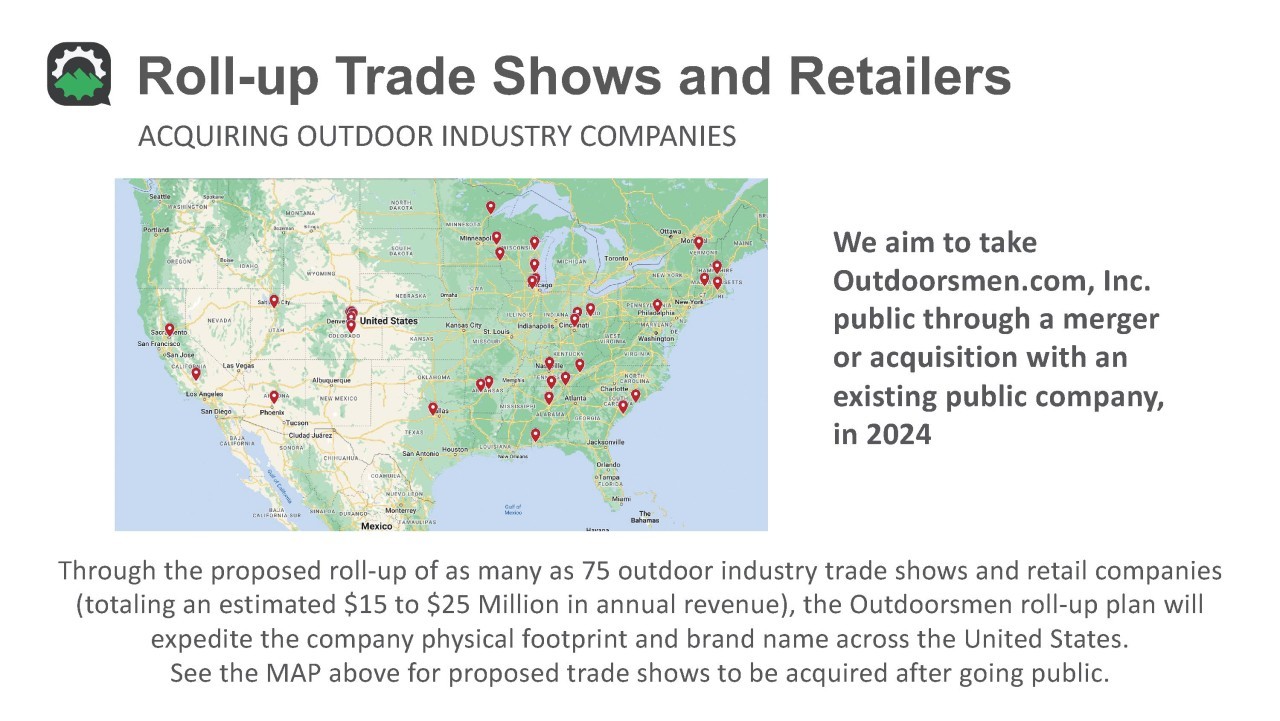 Outdoorsmen.com consumer trade show roll-up plan