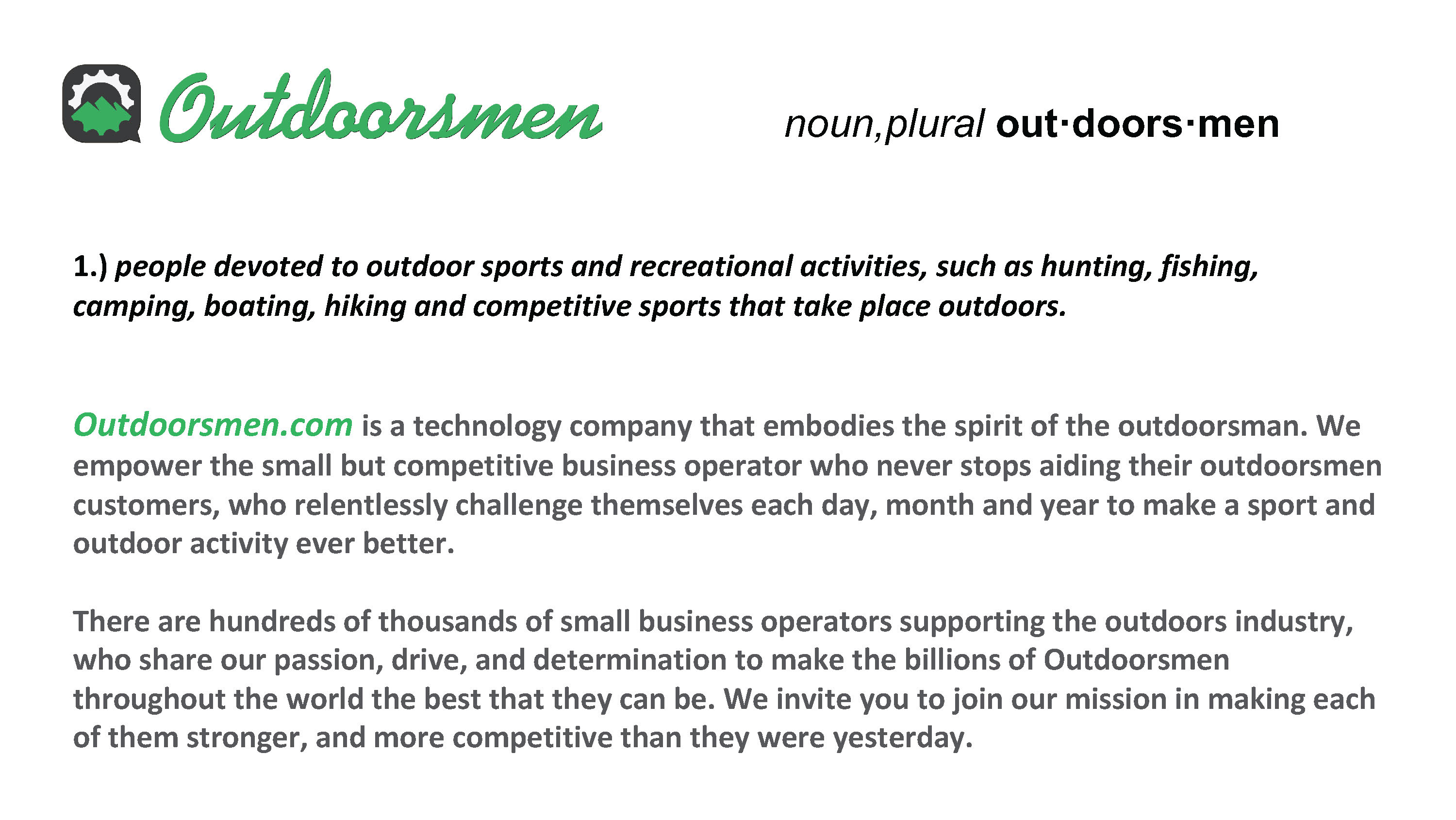 Outdoorsmen.com, Inc. Slide 3